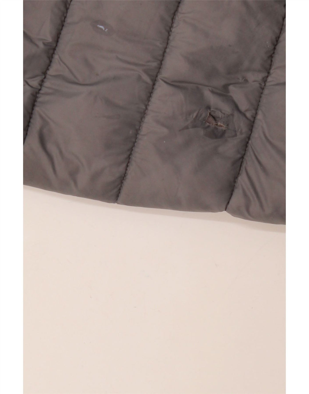 Женское стеганое пальто с капюшоном MICHAEL KORS UK 16, большой серый нейлон