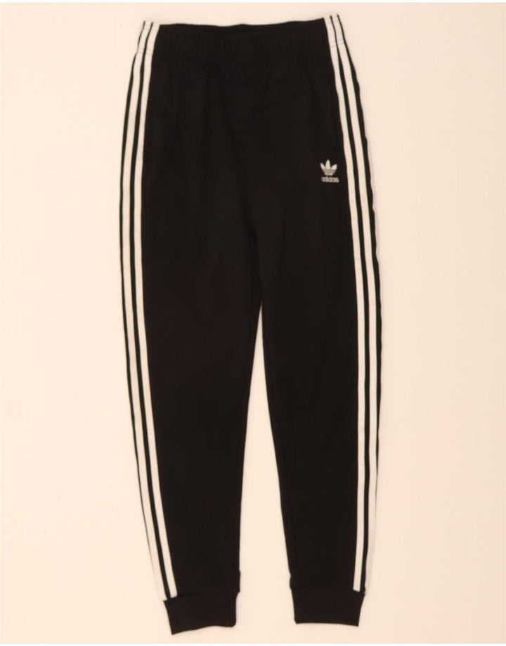 ADIDAS Boys Tracksuit Trousers Joggers 13-14 Years  Black Polyester