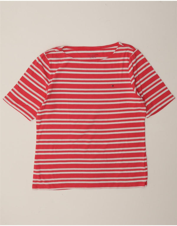 Женская футболка Tommy Hilfiger Top UK 20 2XL из хлопка в розовую полоску