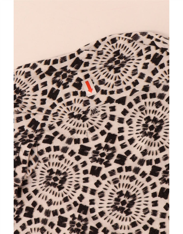 Женское платье трапециевидной формы без рукавов MICHAEL KORS UK 18 XL, черный вискоза с цветочным принтом