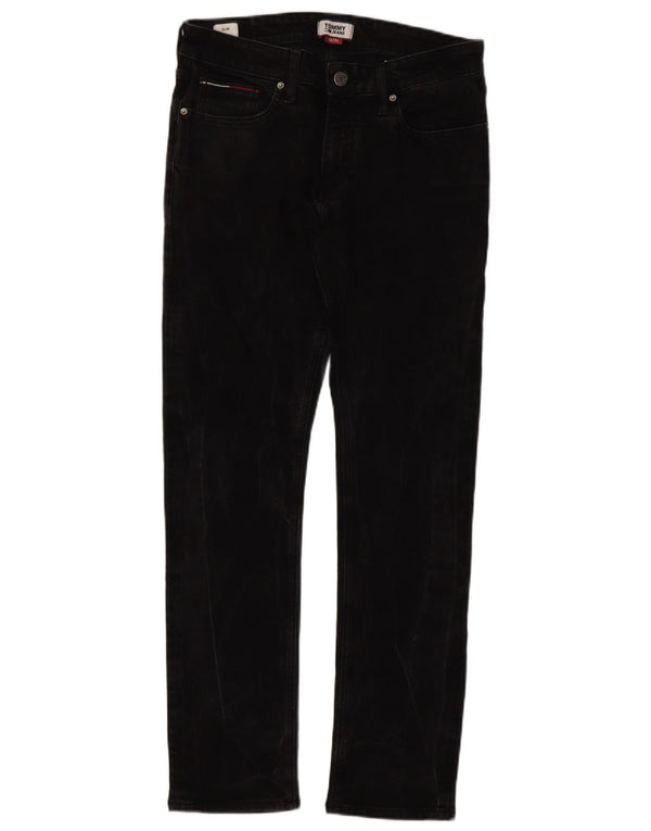 Мужские узкие джинсы Tommy Hilfiger W32 L32, черный хлопок
