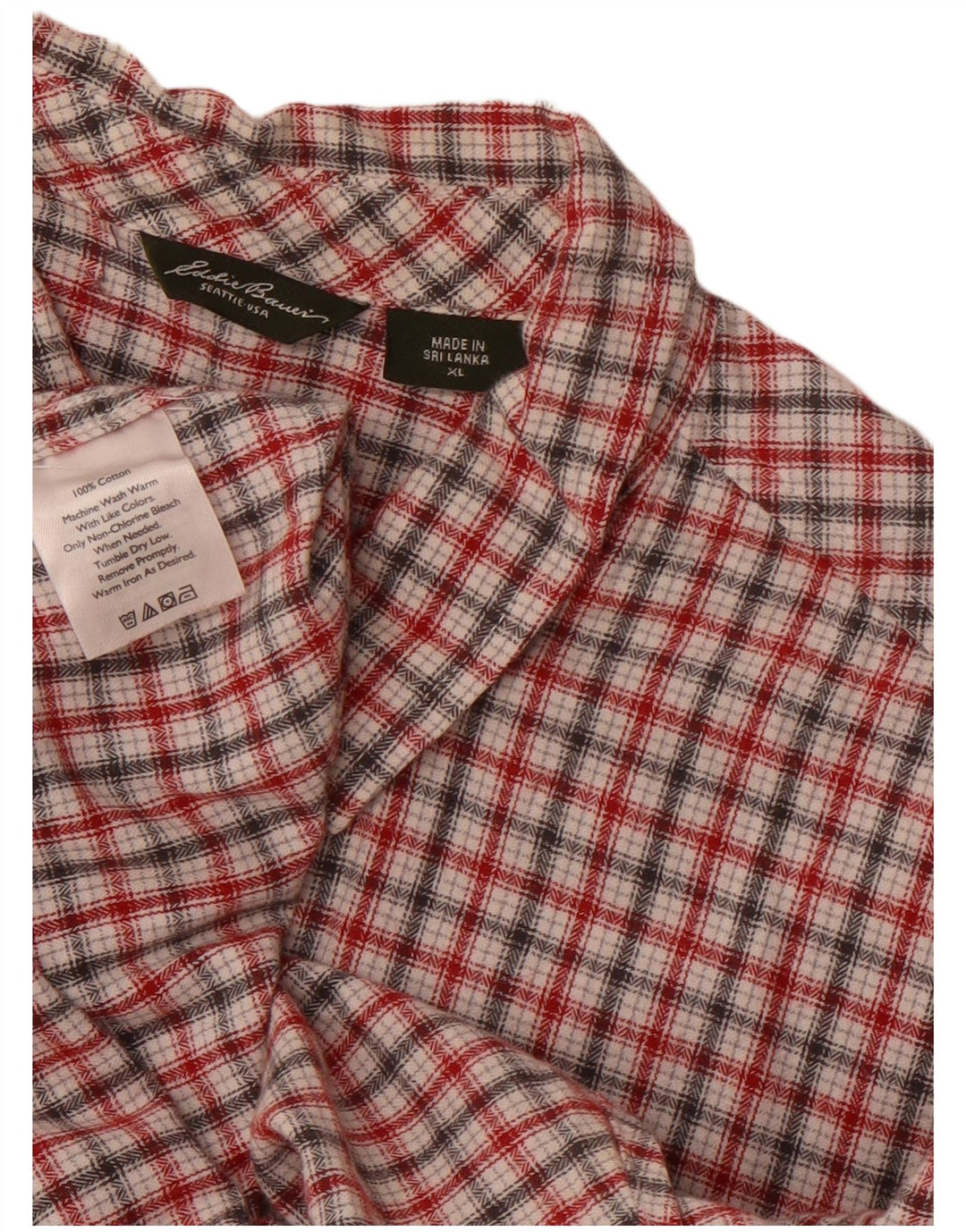 Женская рубашка Eddie Bauer UK 18 XL, хлопковая разноцветная клетка