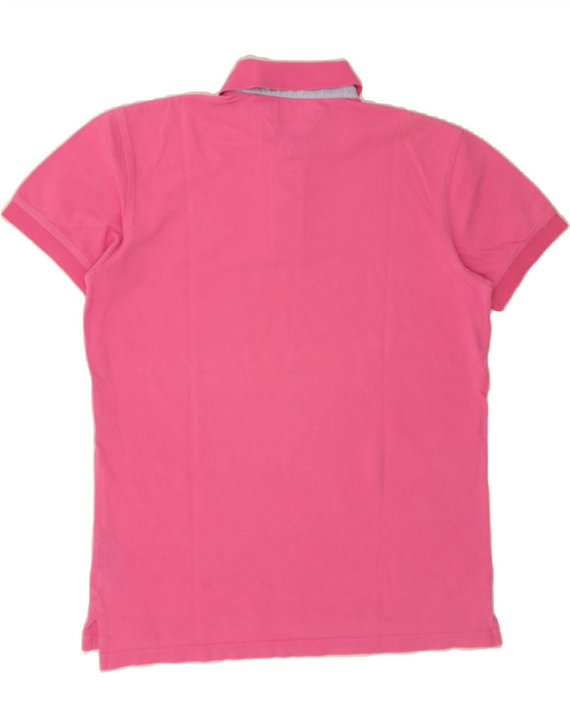 TOMMY HILFIGER Mens Polo Shirt Medium Pink Cotton Vintage Tommy Hilfiger and Second-Hand Tommy Hilfiger from Messina Hembry 
