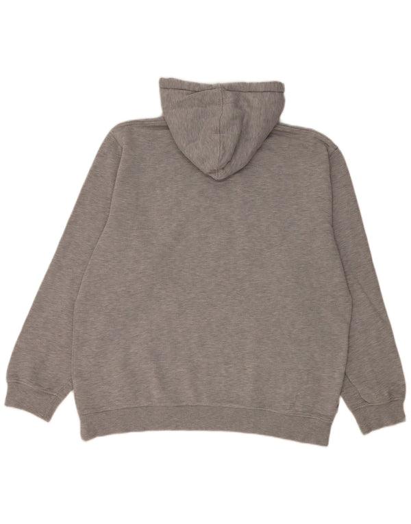Billabong Мужской джемпер с капюшоном с рисунком, большой серый хлопок с крапинками