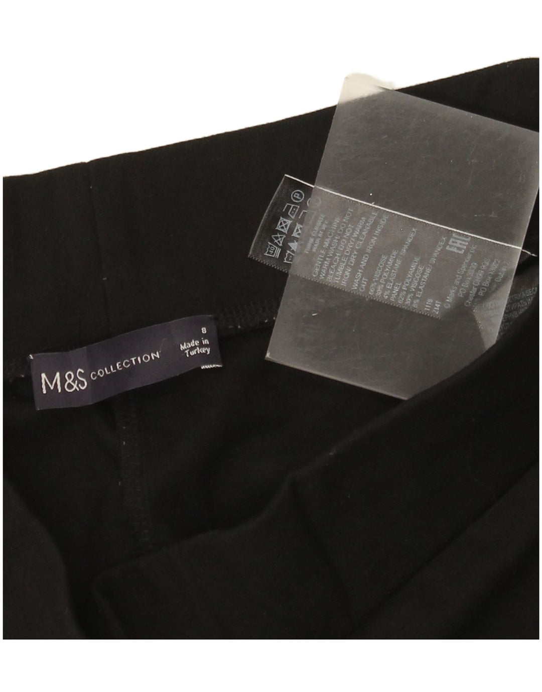 Женские леггинсы Marks & Spencer UK 8, маленькие черные, вискоза с цветными блоками