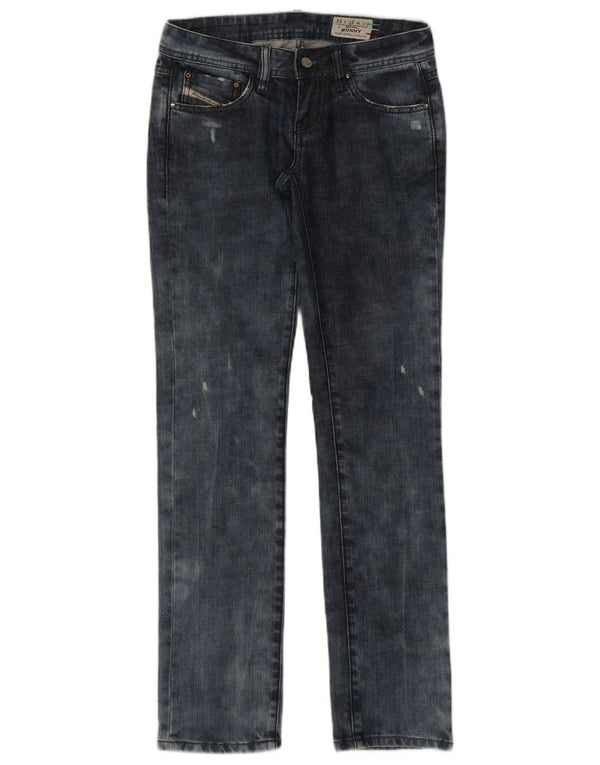 Женские прямые джинсы DIESEL Ronhy Acid Wash W27 L32 Темно-синие