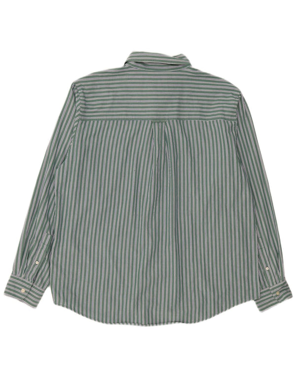 Мужская рубашка Chaps XL из хлопка в зеленую полоску