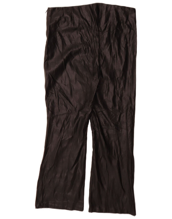 Женские брюки из искусственной кожи Zara Bootcut XL W32 L27, черные из полиуретана