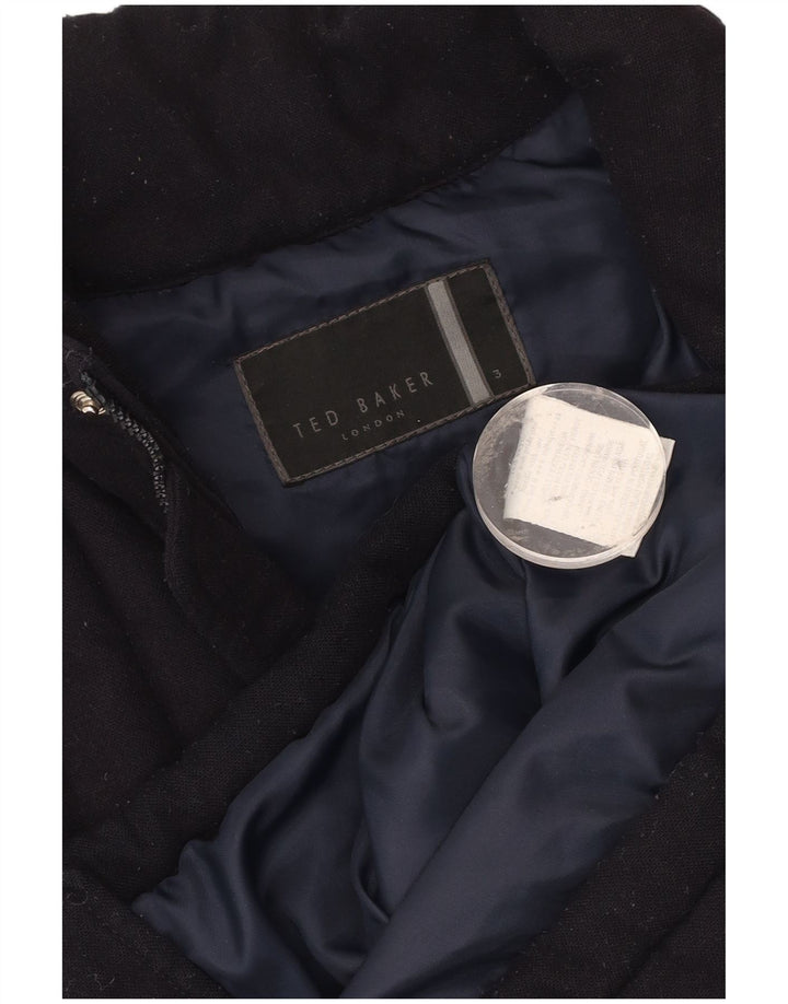 TED BAKER Mens Padded Gilet Size 3 Medium Navy Blue Virgin Wool