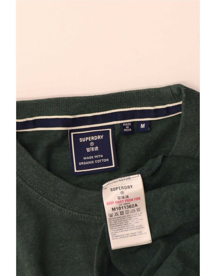 Мужская футболка Superdry Top из хлопка среднего зеленого цвета