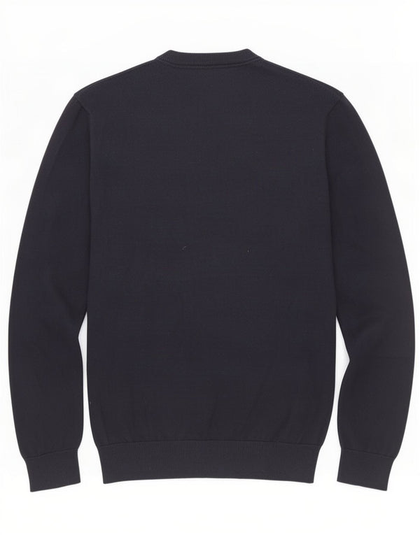 Crew Clothing Мужской джемпер с v-образным вырезом, большой темно-синий хлопковый свитер