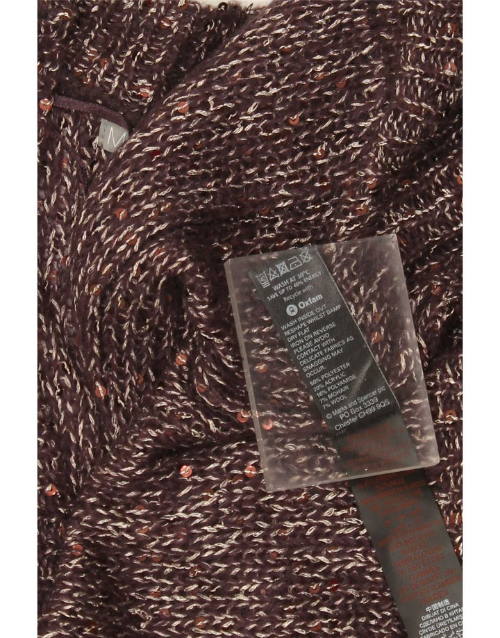 Женский открытый кардиган Marks & Spencer UK 18 XL, коричневый полиэстер