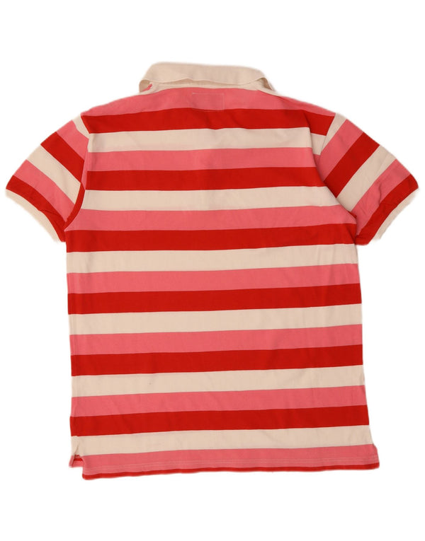 Мужская рубашка-поло для регби RIFLE 2XL, хлопковая розовая полоска