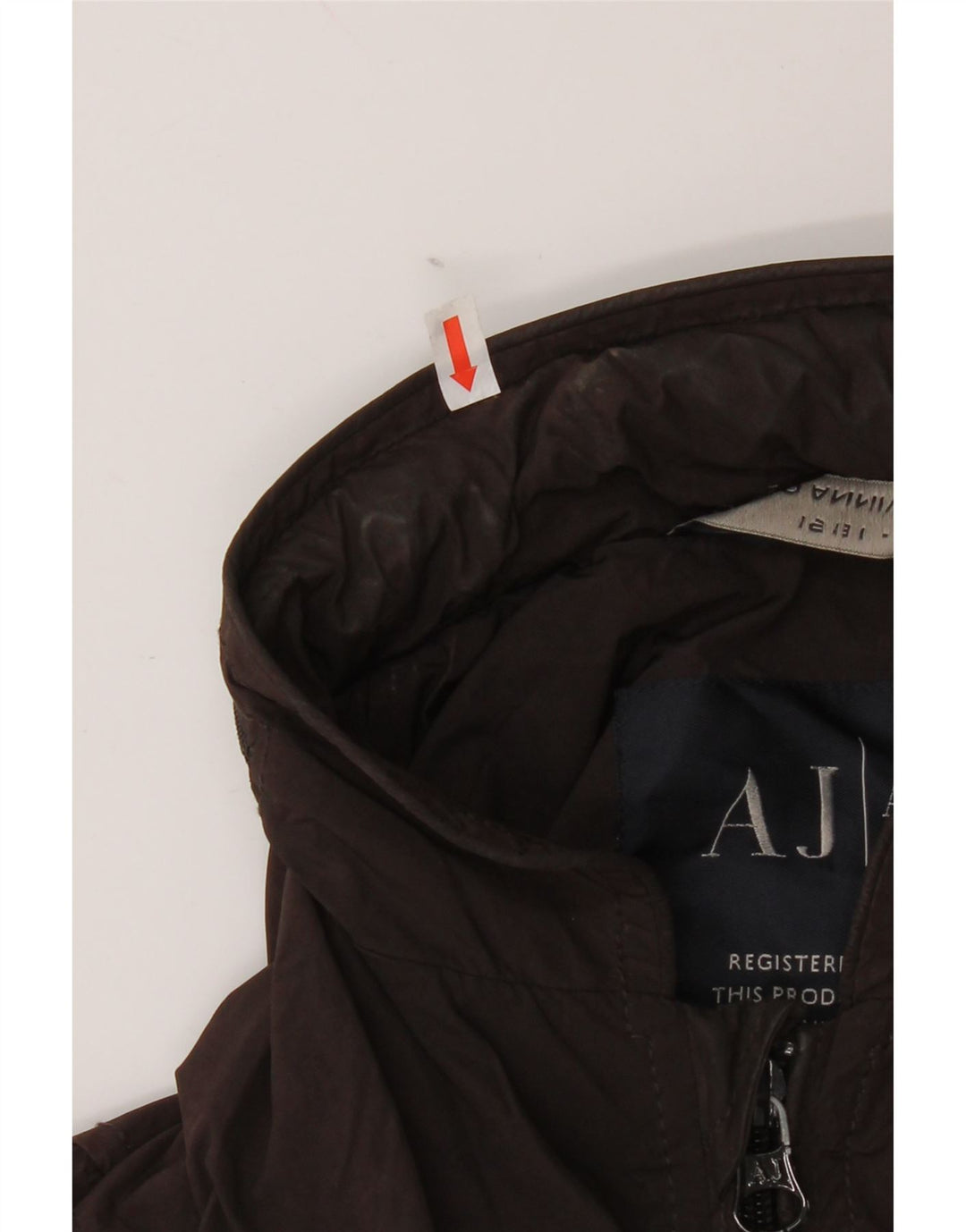 Мужская куртка-бомбер с капюшоном Armani Jeans EU 48, маленький коричневый, полиэстер