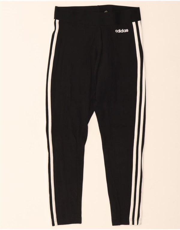Женские укороченные леггинсы Adidas UK 8/10, маленькие черные хлопковые