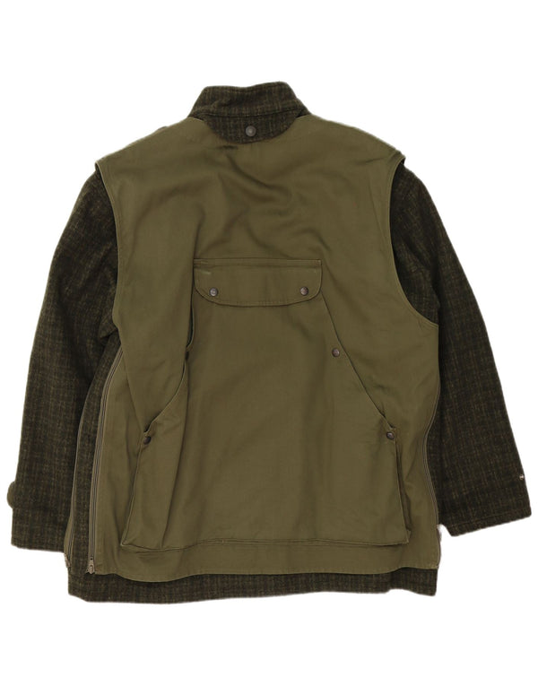 Мужская куртка в деловом стиле Belfe & Belfe IT 54 2XL, зеленая шерсть в клетку