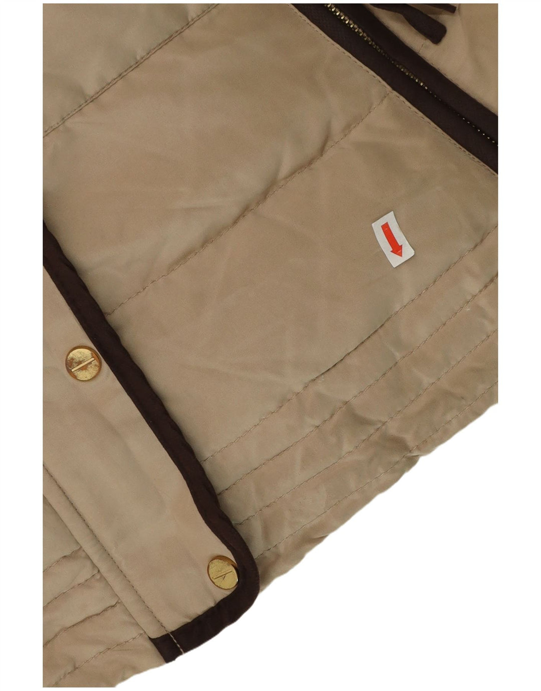Женская стеганая куртка Zara UK 18 XL, бежевый полиэстер