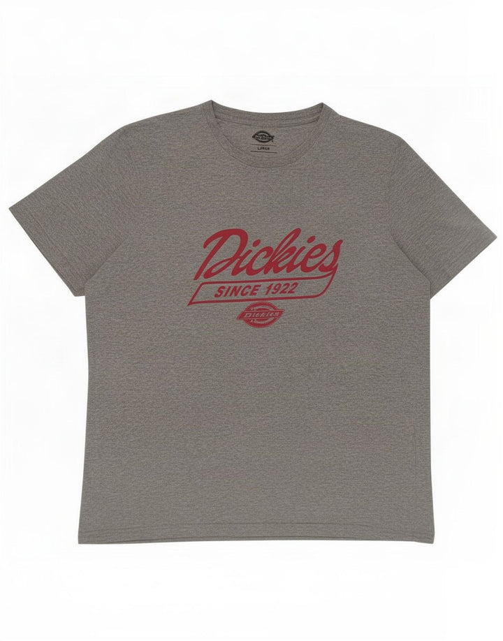 Мужская футболка с рисунком Dickies, большой серый хлопок