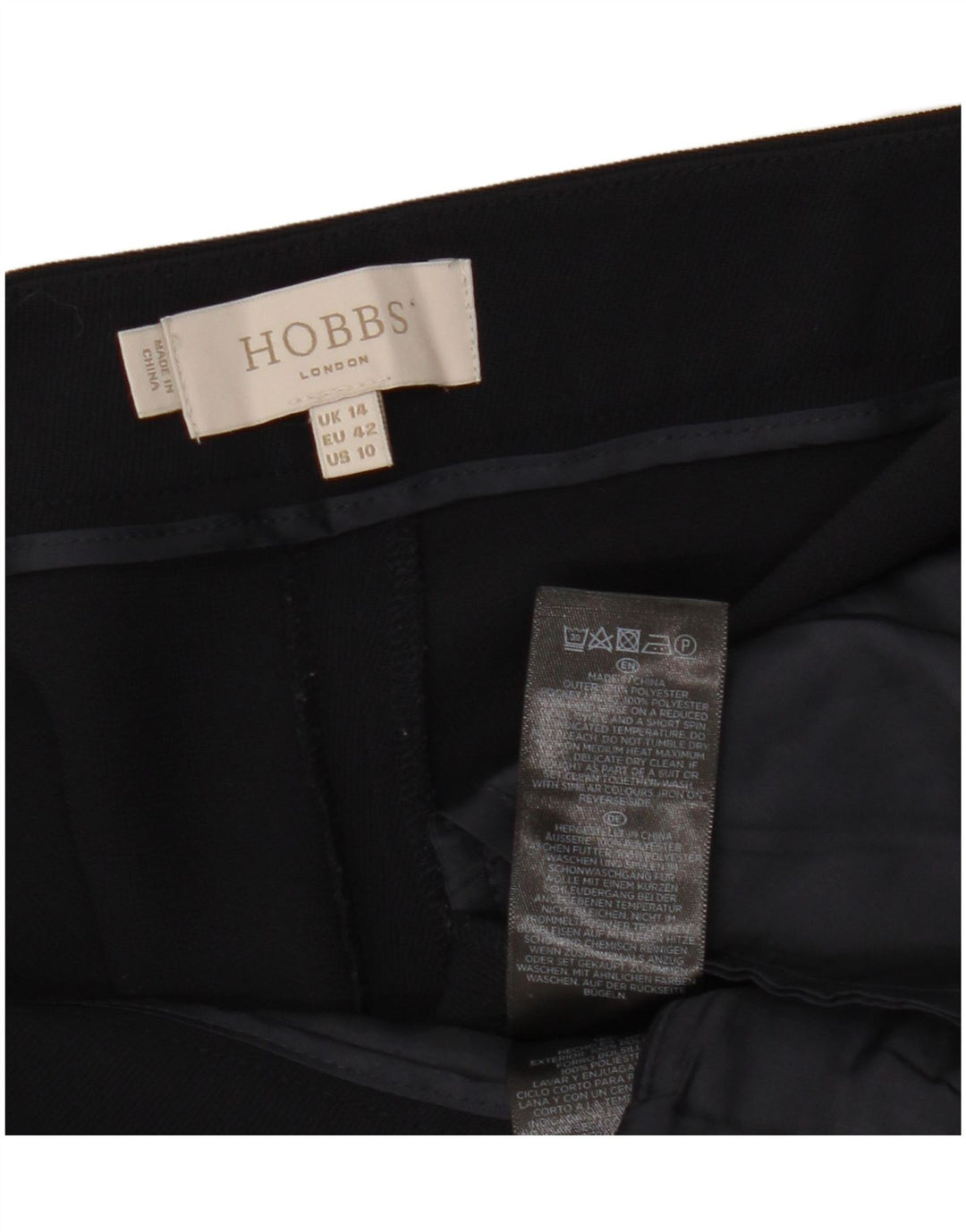 Женские брюки чинос Hobbs UK 14, большие W34 L30, темно-синий полиэстер