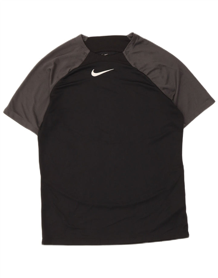Мужская футболка Nike Dri Fit, средний черный полиэстер с цветными блоками