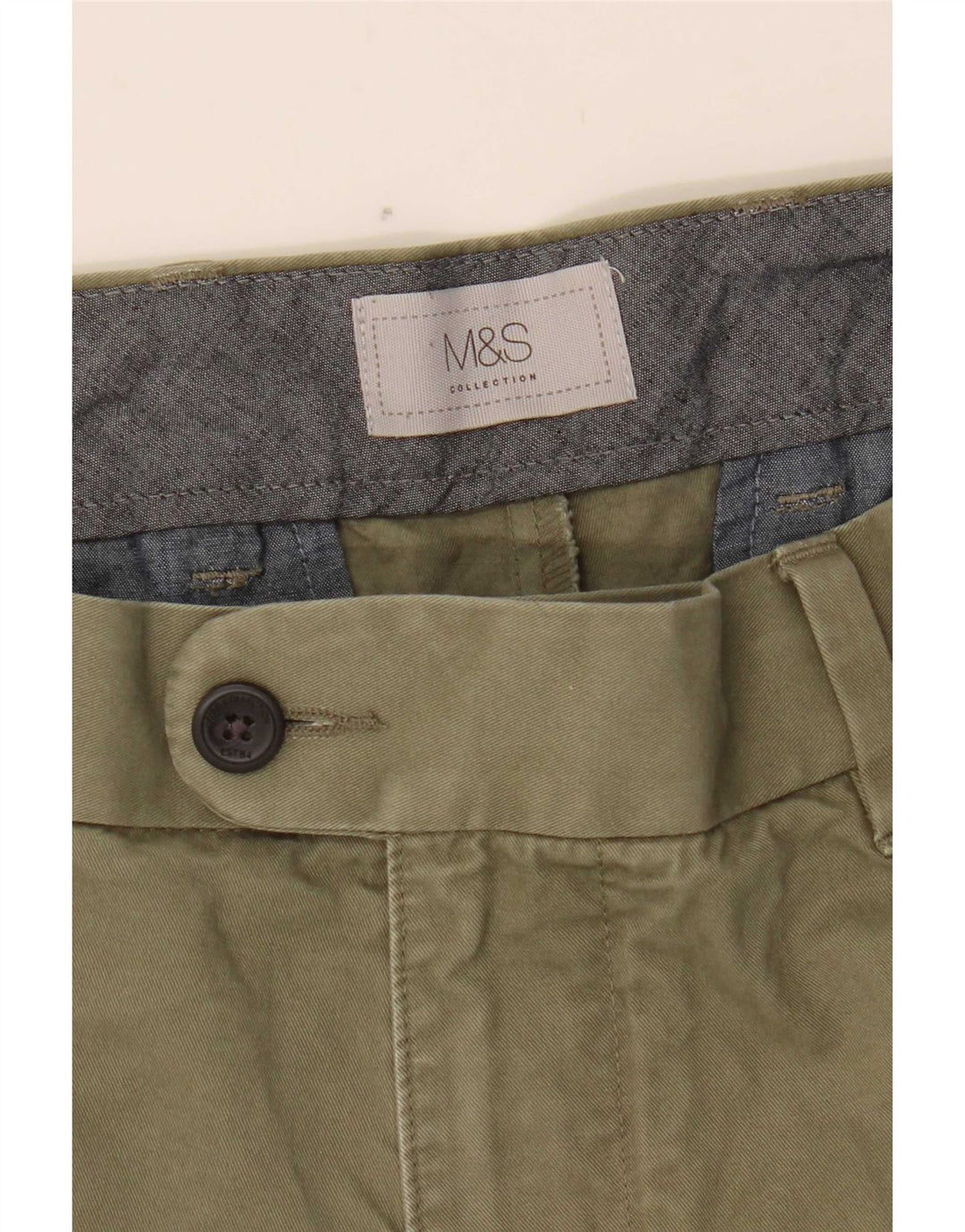 Мужские шорты чинос Marks & Spencer W38 XL, зеленый хлопок