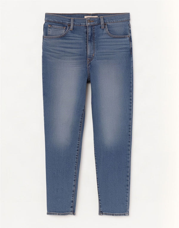 Женские зауженные джинсы Levi's Mom с высокой талией W30 L29, синий хлопок