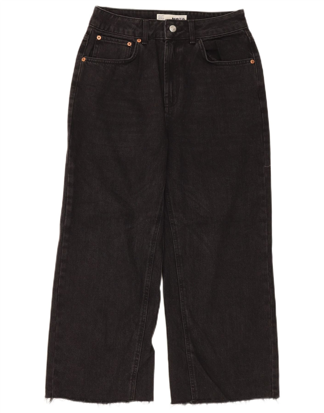TOPSHOP Женские широкие джинсы W28 L23, черный полиэстер