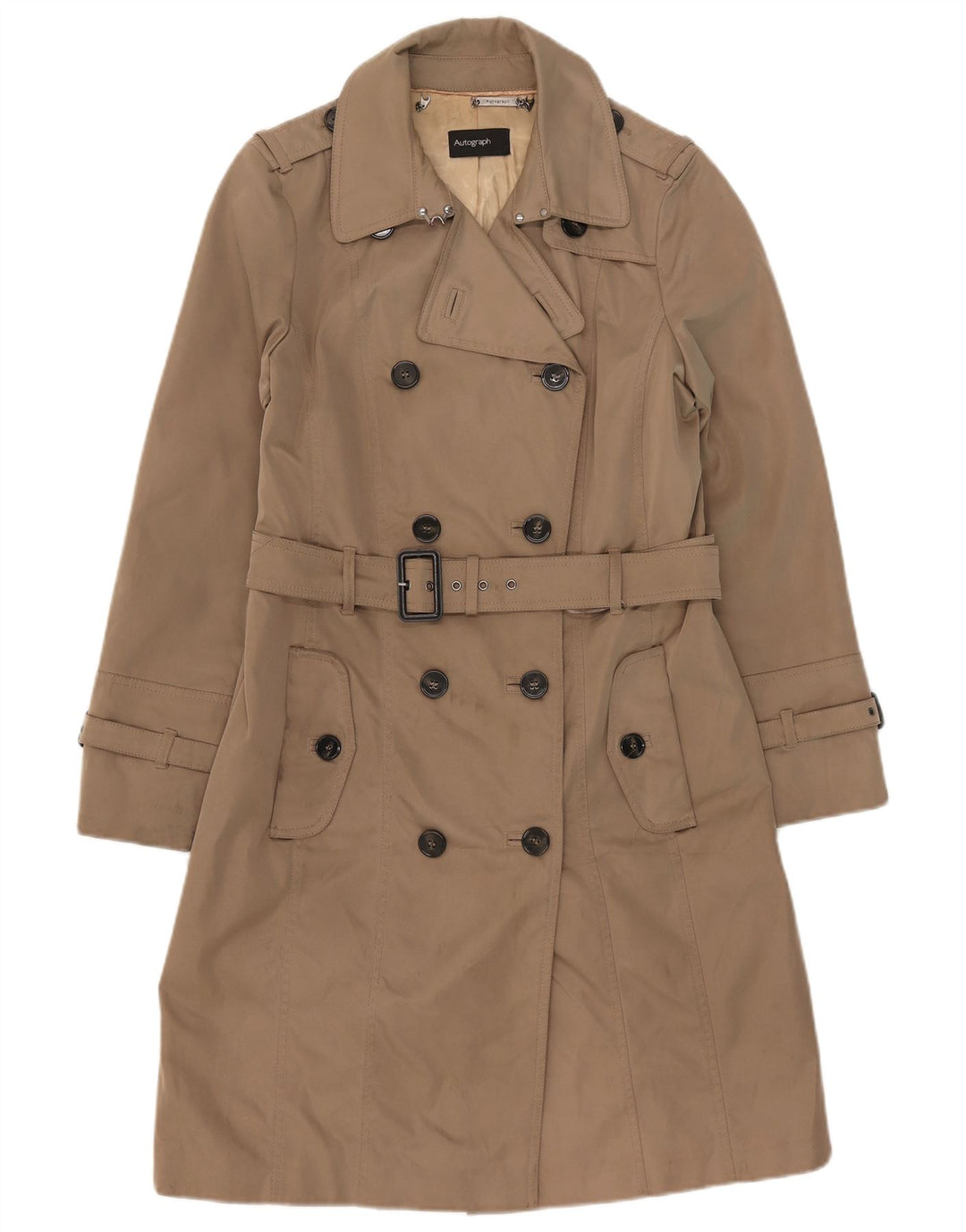 Женский тренч Marks & Spencer Autograph UK 14, большой бежевый