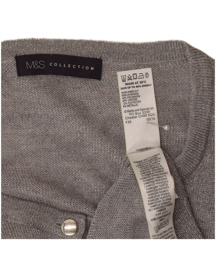 Женский кардиган Marks & Spencer UK 20 2XL Серый полиамид