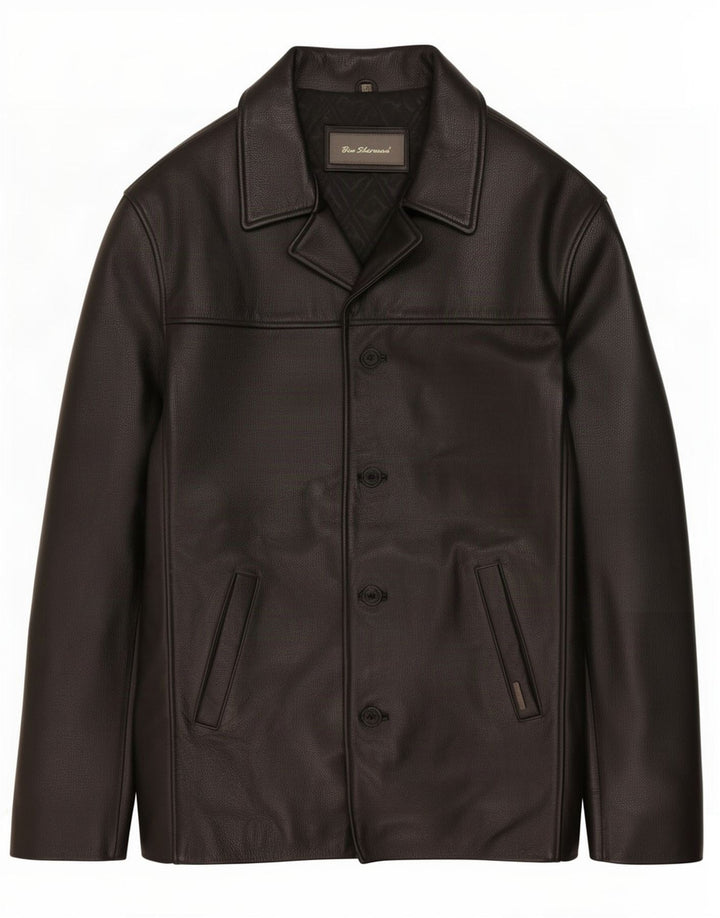 Мужская кожаная куртка Ben Sherman UK 40, большая черная