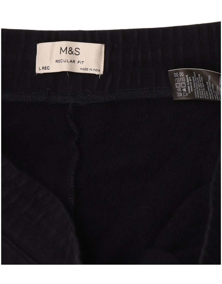 Мужские спортивные брюки стандартного кроя Marks & Spencer, большие темно-синие брюки для бега