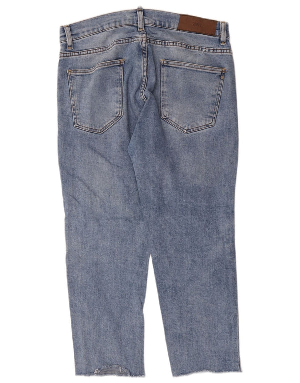 Джинсы мужские укороченные Zara большие W32 L24 синие