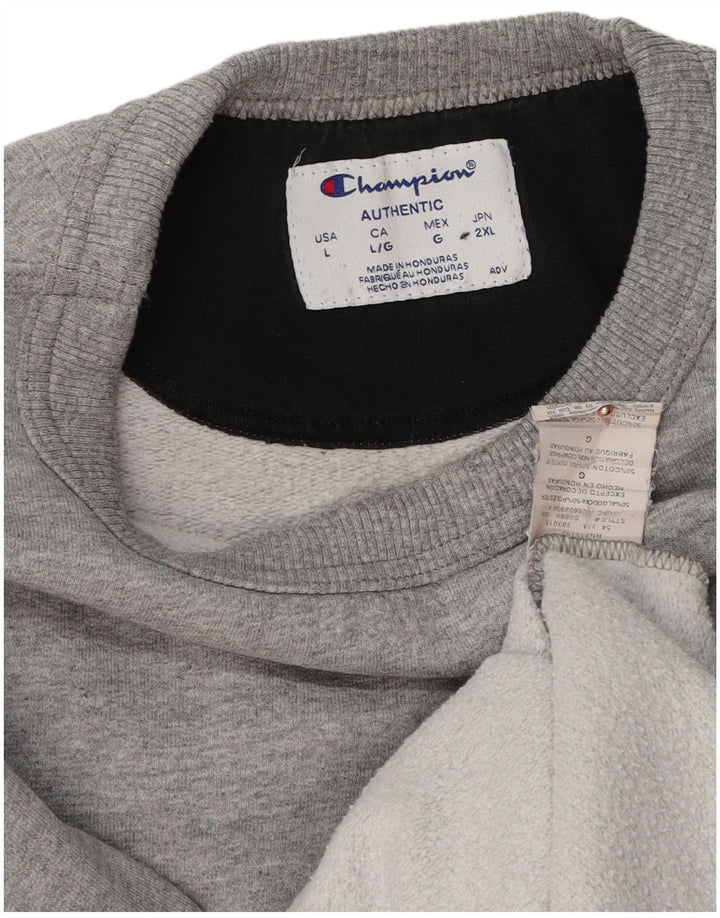 CHAMPION Mens Sweatshirt Jumper Large Grey Cotton