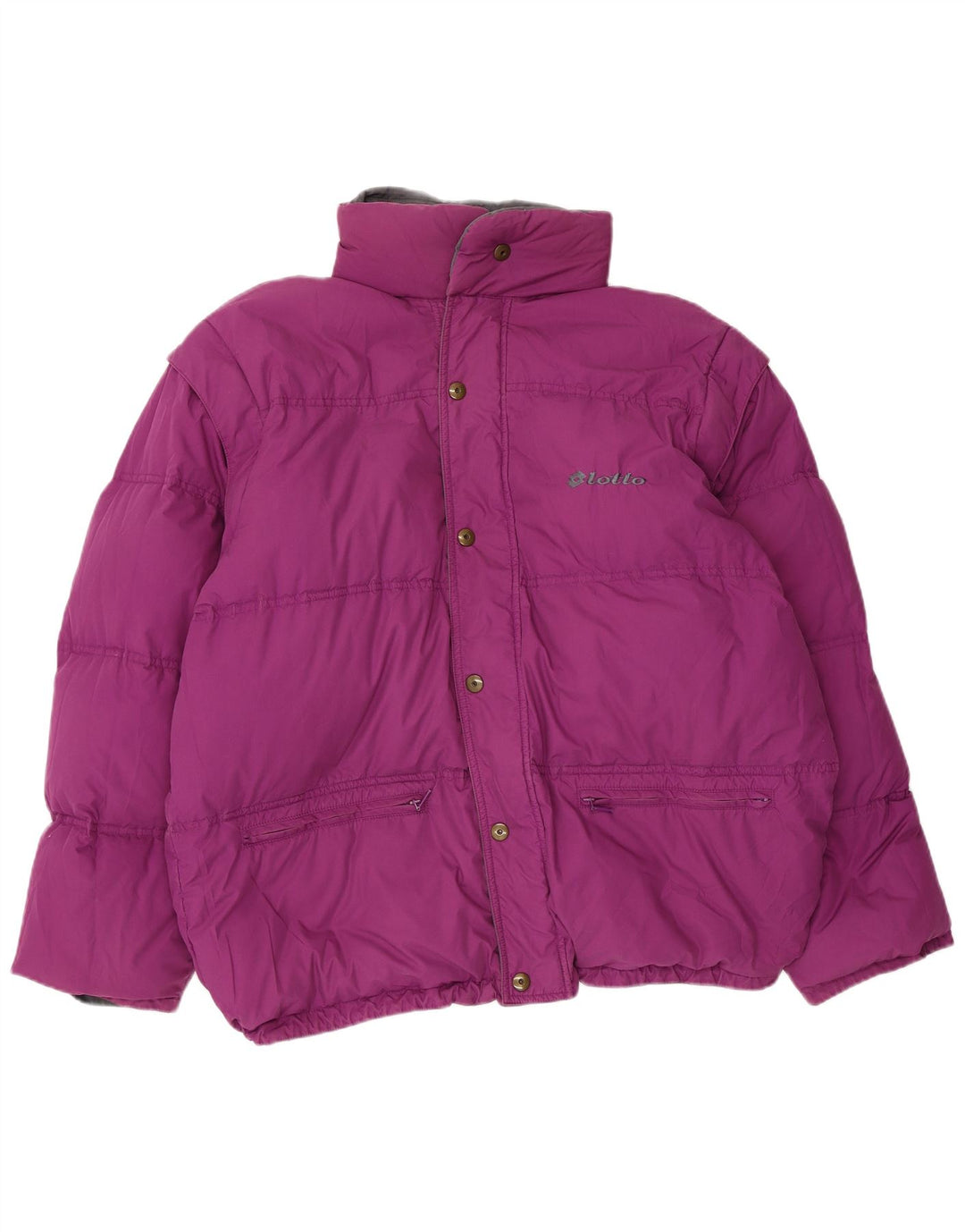 Мужская двусторонняя стеганая куртка Lotto UK 38, полиэстер среднего серого цвета