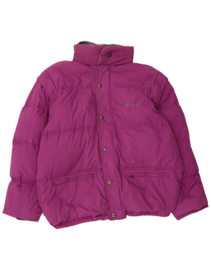 Мужская двусторонняя стеганая куртка Lotto UK 38, полиэстер среднего серого цвета