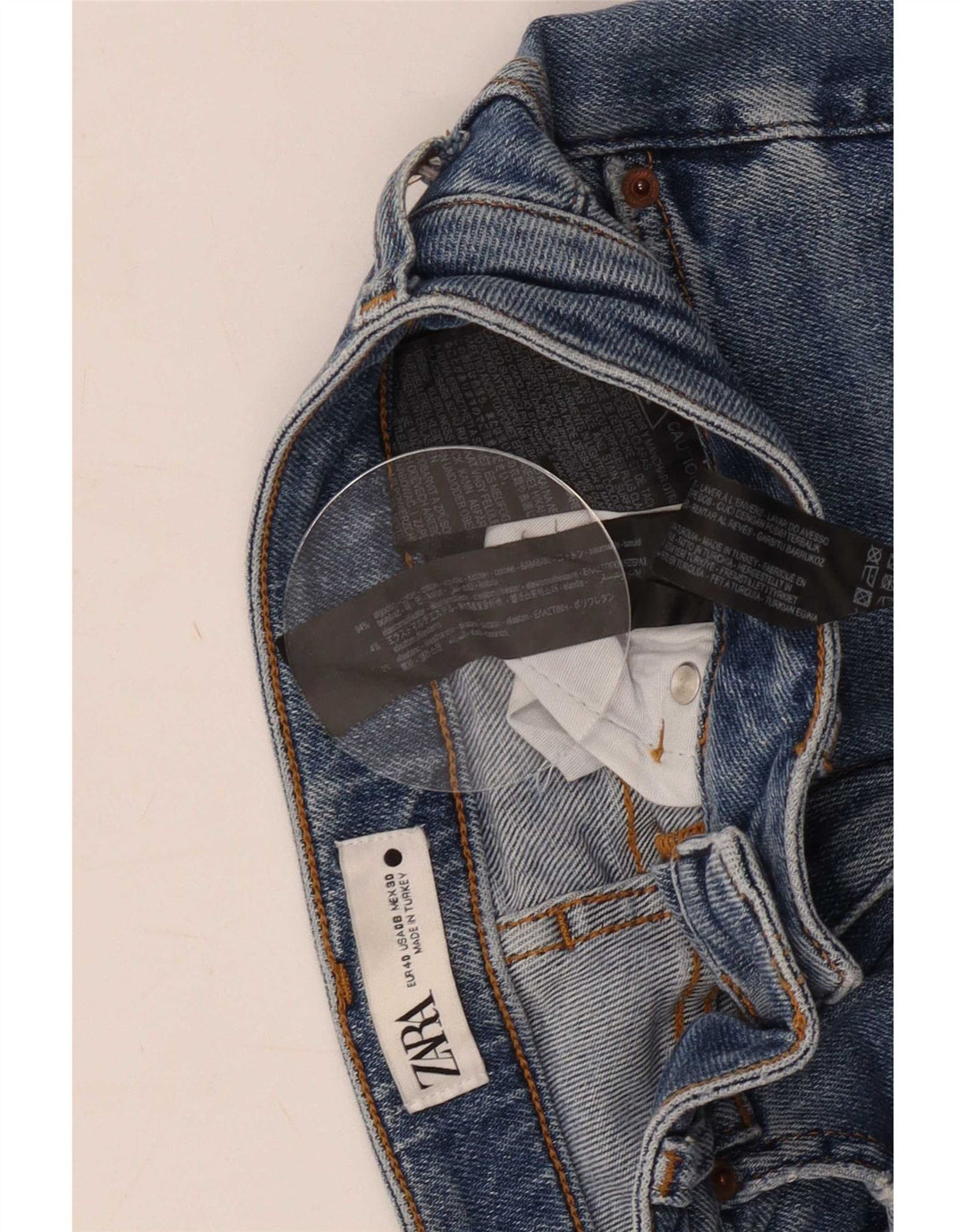 Женские узкие джинсы Zara EU 40 Medium W30 L28 Синие, хлопок