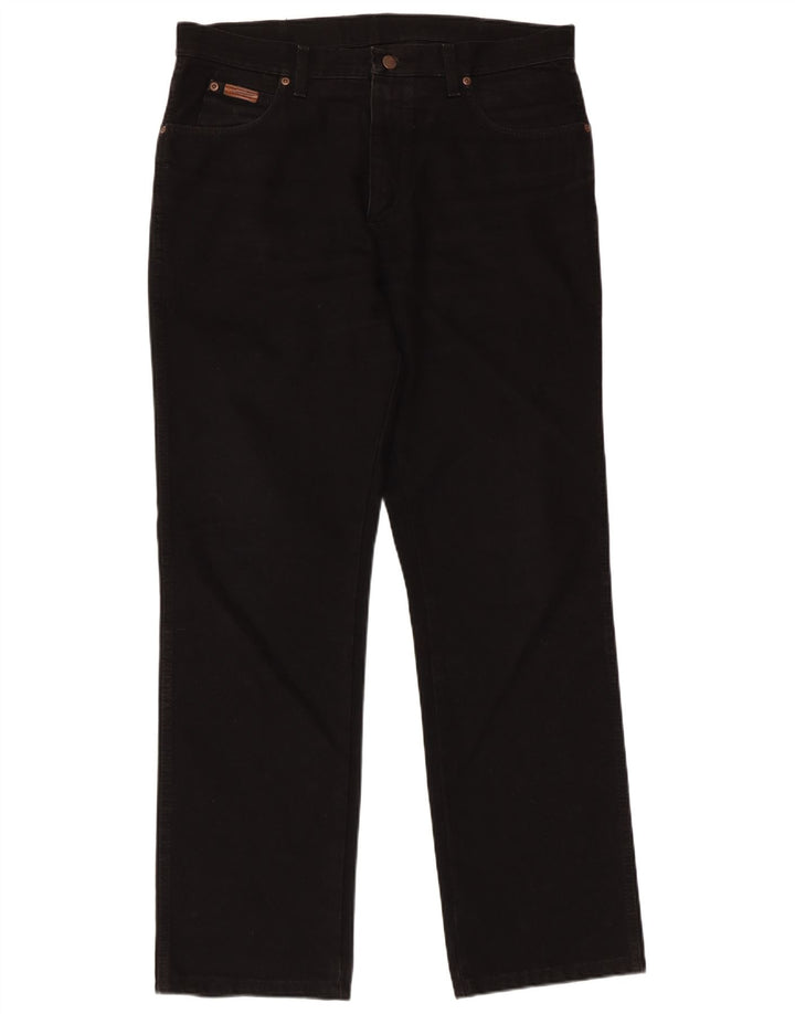 Мужские прямые джинсы WRANGLER Texas W36 L32, черный хлопок