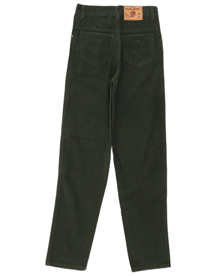 ВИНТАЖНЫЕ женские узкие джинсы с высокой талией EU 36, маленькие W28 L31, зеленый хлопок