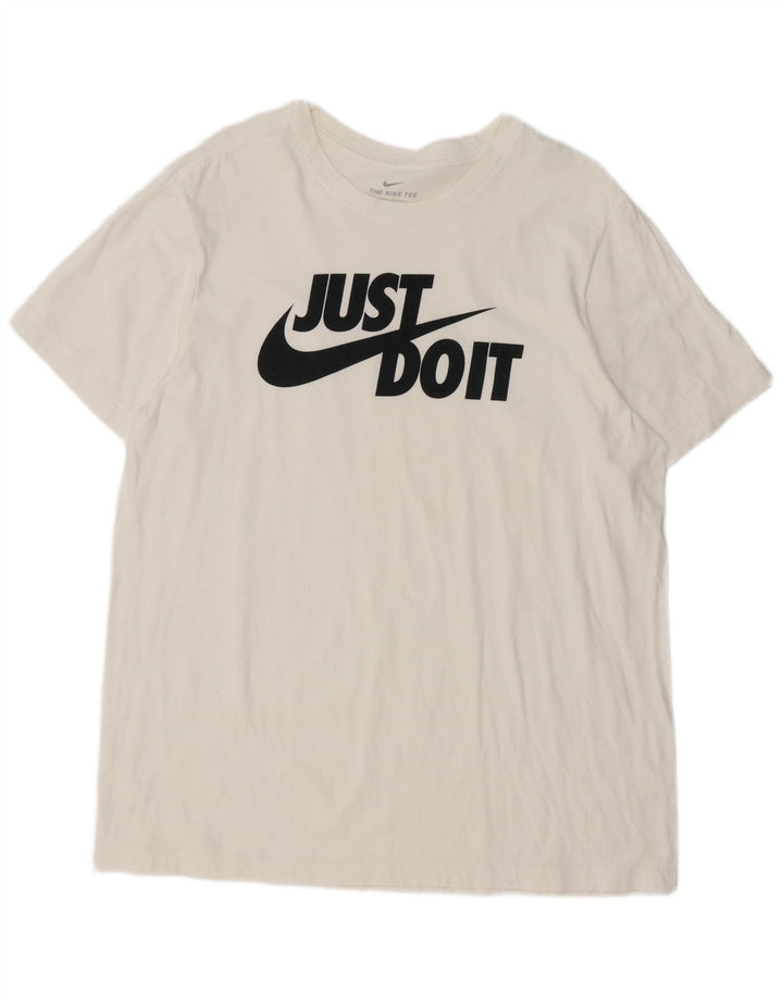 Мужская футболка с рисунком Nike, большой белый хлопок