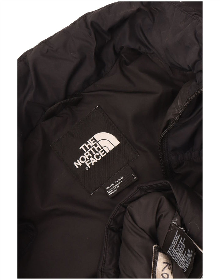 Стеганая куртка The North Face для мальчиков 11–12 лет, большой размер, черный нейлон