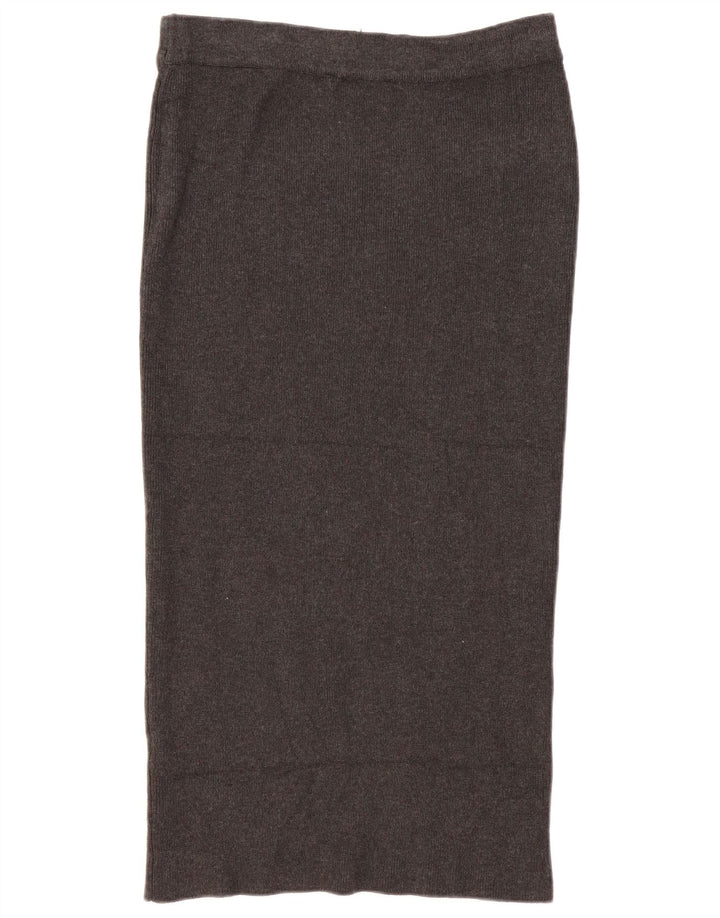 Женская трикотажная прямая юбка Zara Medium W28 Серая вискоза