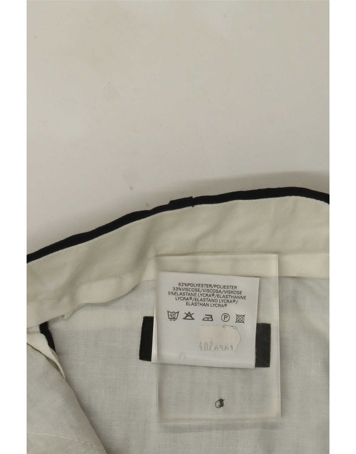 Мужские прямые костюмные брюки Marks & Spencer W40 L29 темно-синие из полиэстера