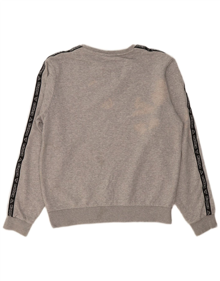 KAPPA Мужской свитшот с рисунком, большой серый хлопковый джемпер