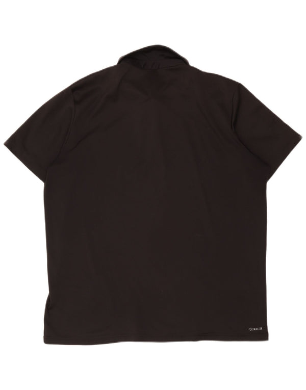 Мужская рубашка поло Adidas Climalite XL, черный полиэстер