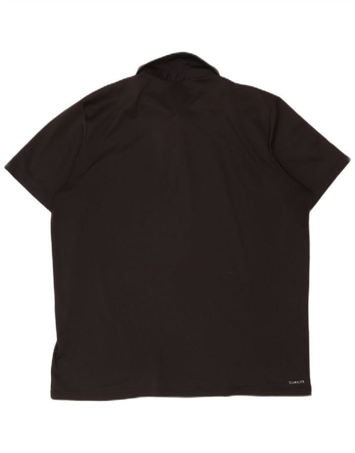 Мужская рубашка поло Adidas Climalite XL, черный полиэстер