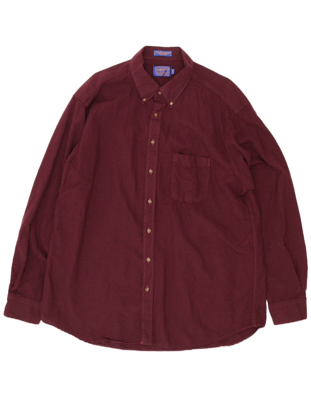 Мужская длинная фланелевая рубашка Pendleton 2XL, бордовая, шерстяная
