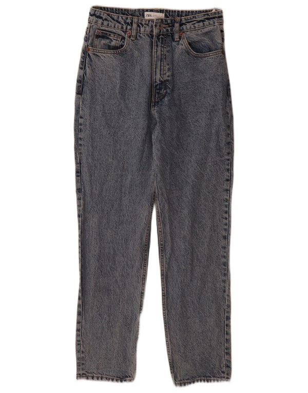 Женские зауженные джинсы Zara EU 38, маленькие W28 L29, синие, хлопок