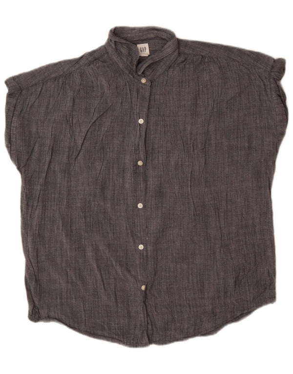 Женская блузка-рубашка оверсайз GAP UK 10, маленькая серая