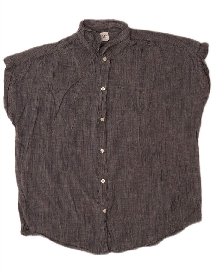 Женская блузка-рубашка оверсайз GAP UK 10, маленькая серая