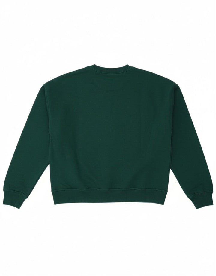 CHAMPION Womens Oversized Graphic Sweatshirt Jumper UK 10 Small Green